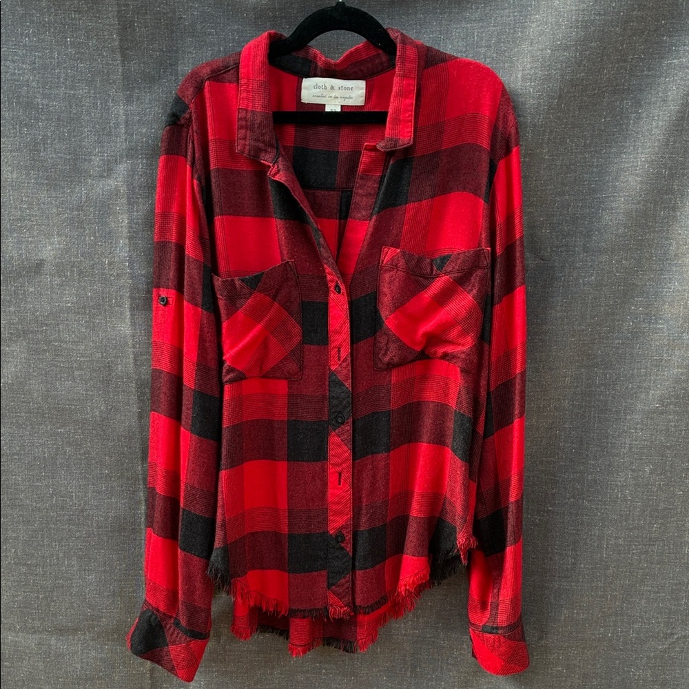 Cloth and stone light flannel Button-Up Shirt